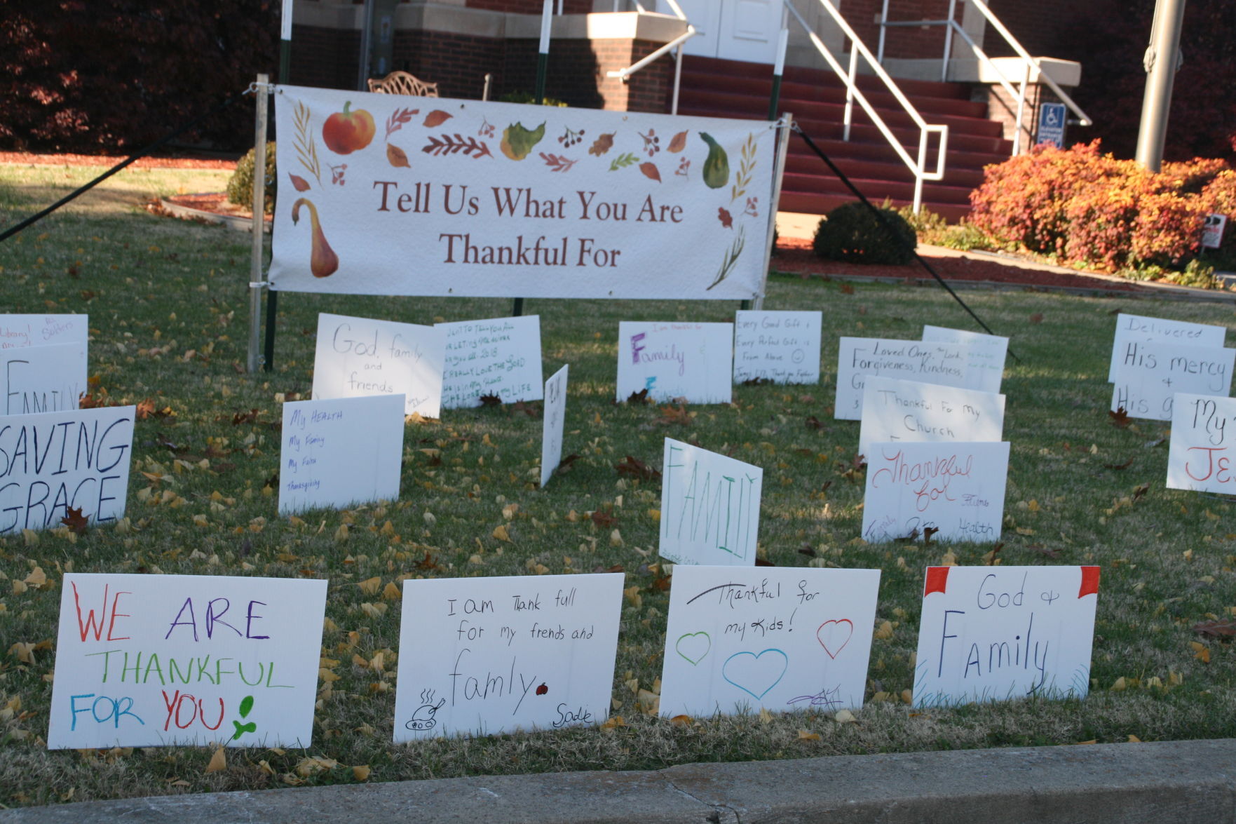 Showing thankfulness